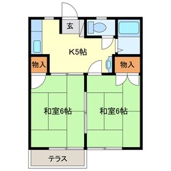 永倉コーポ３号棟の物件間取画像